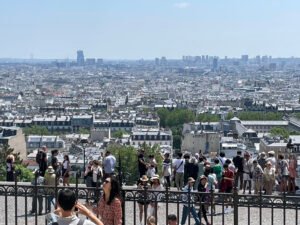 Panoramic view of Paris from La Basilique du Sacré-Cœur de Montmartre